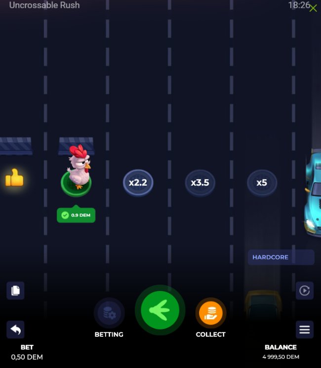 Uncrossable rush evoplay à France